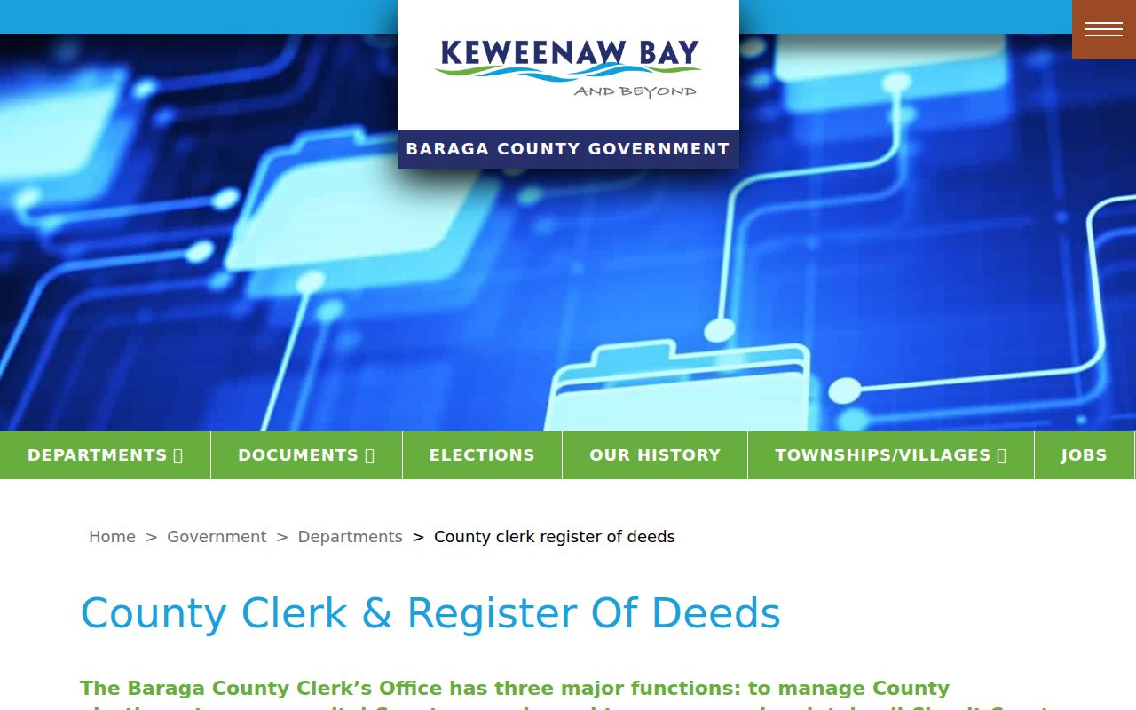 Baraga County court records clerk office information