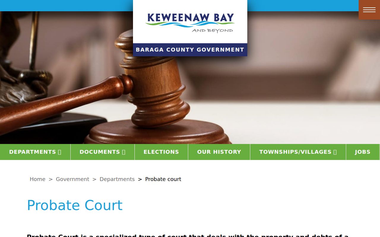 Baraga County court docket Probate Court source