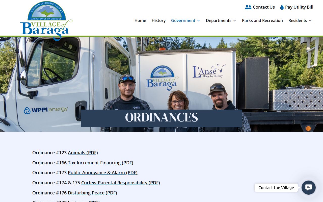 Baraga County traffic court records and village traffic ordinances
